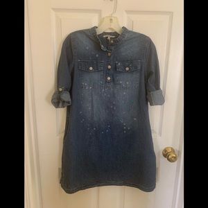Calvin Klein girl’s denim shirt dress with pockets